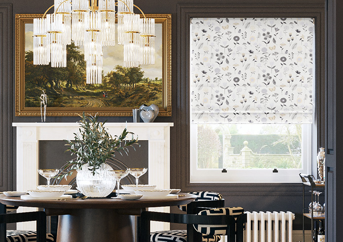 Floral Whimsy, Night Time - Twist&Fit Roman Blind - Image 3